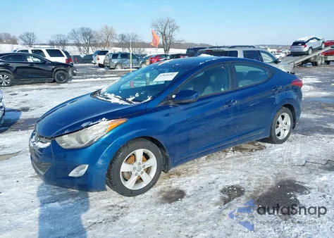 2013 Hyundai Elantra Gls from USA, damaged, VIN KMHDH4AEXDU949366